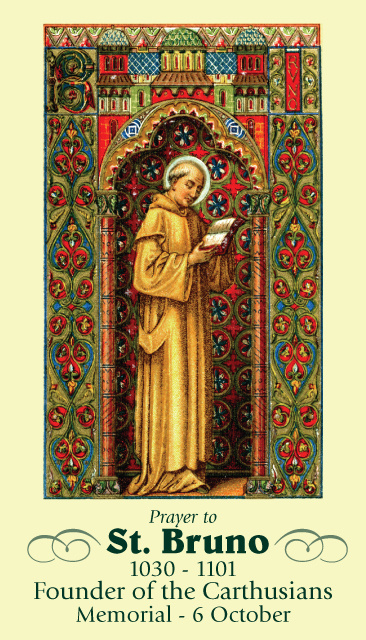 Oct 6th: St. Bruno Prayer Card